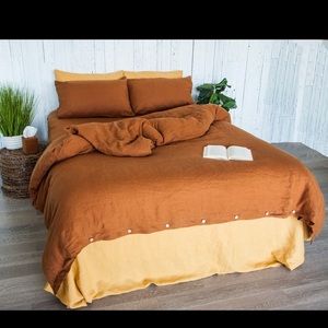Linen Duvet Cover + 2 Pillowcases